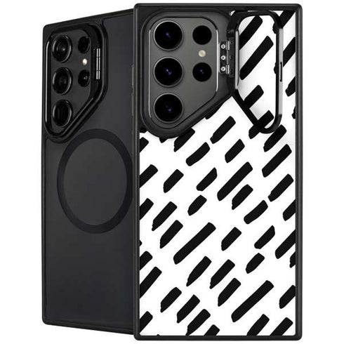 Black Dash Galaxy S25 Ultra Kickstand Case