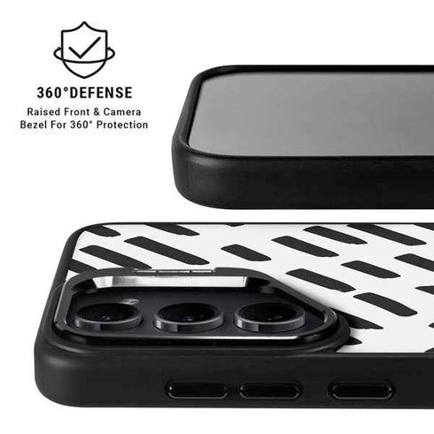 Black Dash Galaxy S25 Ultra Kickstand Case