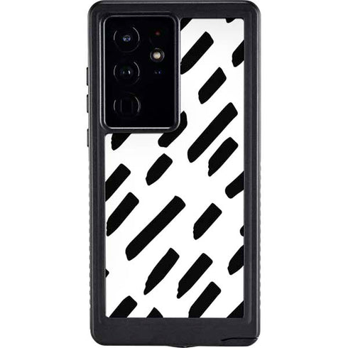 Black Dash Galaxy S24 Ultra Waterproof Case