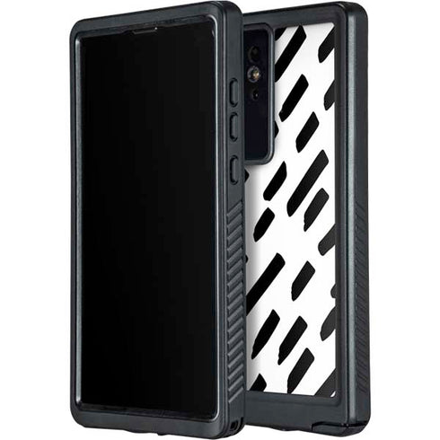 Black Dash Galaxy S24 Ultra Waterproof Case