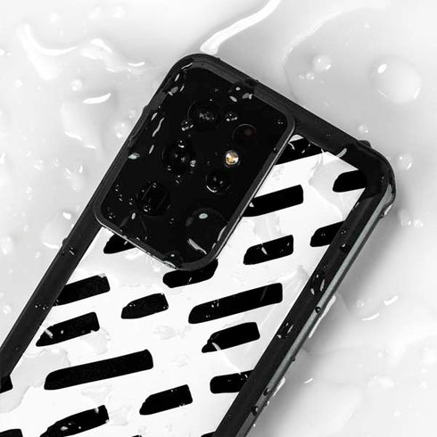 Black Dash Galaxy S24 Ultra Waterproof Case