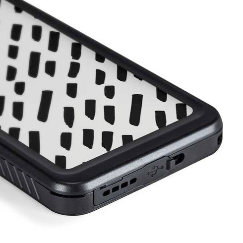 Black Dash Galaxy S24 Waterproof Case