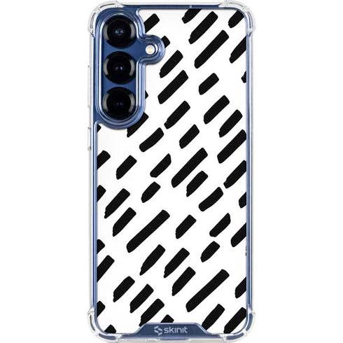 Black Dash Galaxy S25 Plus Clear Case