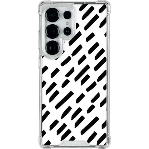 Black Dash Galaxy S25 Ultra Clear Case