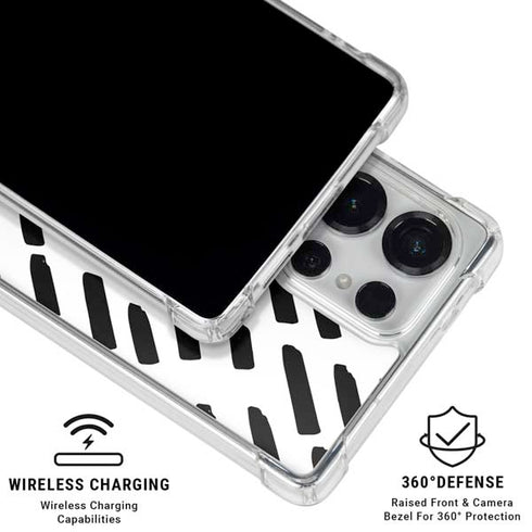 Black Dash Galaxy S25 Ultra Clear Case