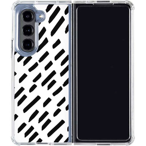Black Dash Galaxy Z Fold5 5G Clear Case