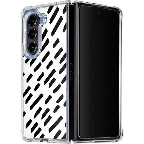 Black Dash Galaxy Z Fold5 5G Clear Case
