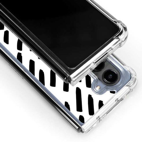 Black Dash Galaxy Z Fold5 5G Clear Case