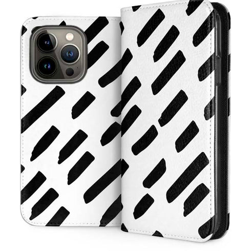 Black Dash iPhone 13 Pro Folio Case