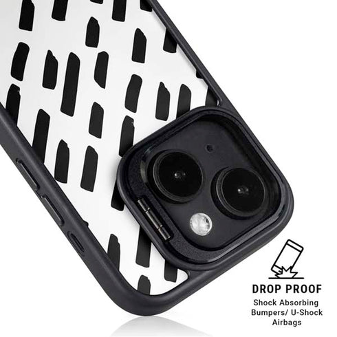 Black Dash iPhone 14 Kickstand Case