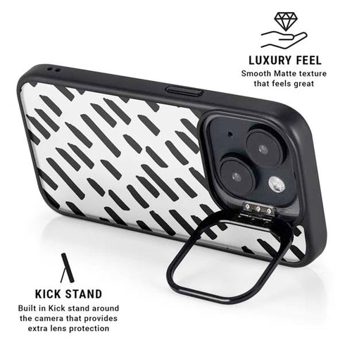Black Dash iPhone 14 Plus Kickstand Case