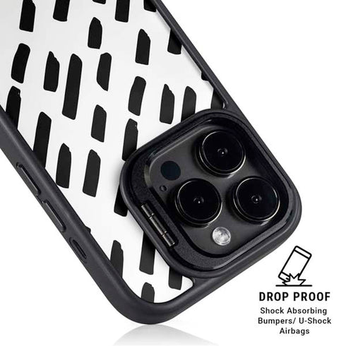 Black Dash iPhone 14 Pro Kickstand Case