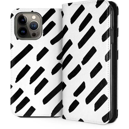 Black Dash iPhone 14 Pro Max Folio Case