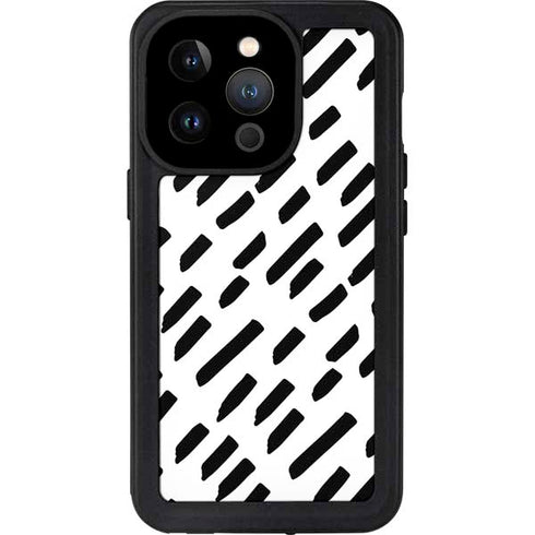 Black Dash iPhone 15 Pro Waterproof Case