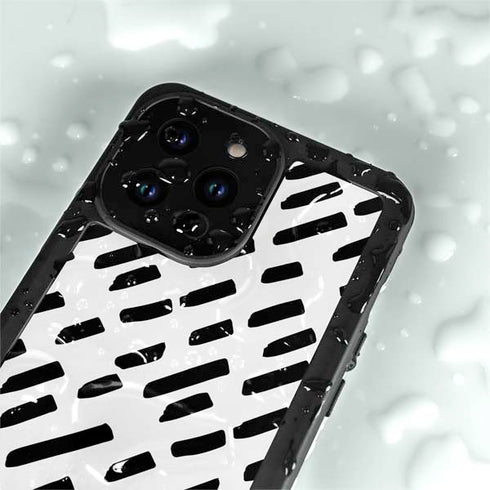 Black Dash iPhone 15 Pro Waterproof Case