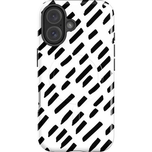 Black Dash iPhone 16 Magsafe Impact Case