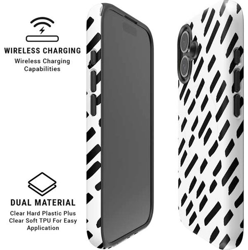 Black Dash iPhone 16 Magsafe Impact Case