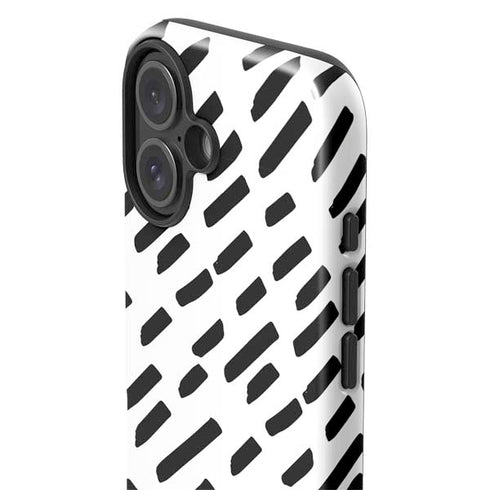 Black Dash iPhone 16 Plus Impact Case