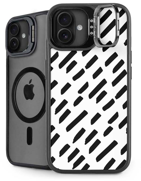 Black Dash iPhone 16 Plus Kickstand Case