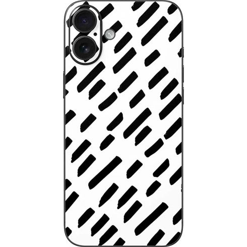 Black Dash iPhone 16 Plus Skin