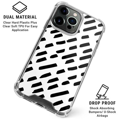 Black Dash iPhone 16 Pro Max Clear Case