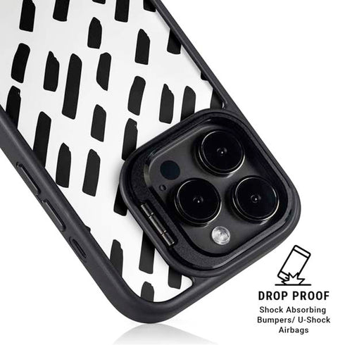 Black Dash iPhone 16 Pro Max Kickstand Case