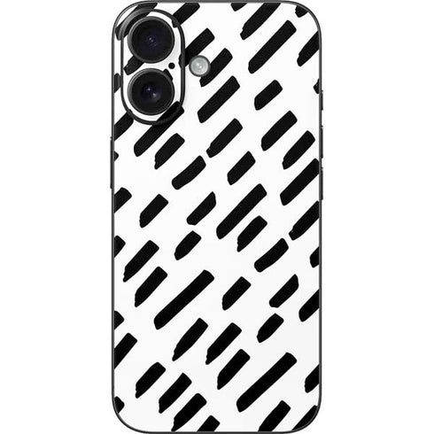 Black Dash iPhone 16 Skin
