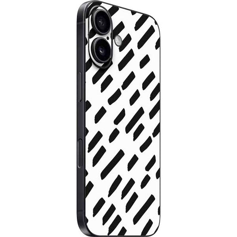 Black Dash iPhone 16 Skin