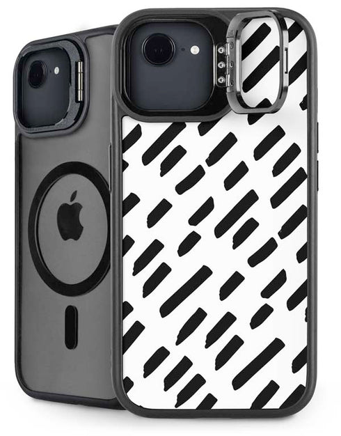 Black Dash iPhone 16e Kickstand Case
