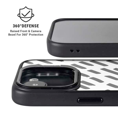 Black Dash iPhone 16e Kickstand Case