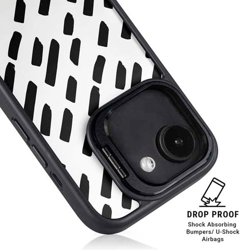 Black Dash iPhone 16e Kickstand Case