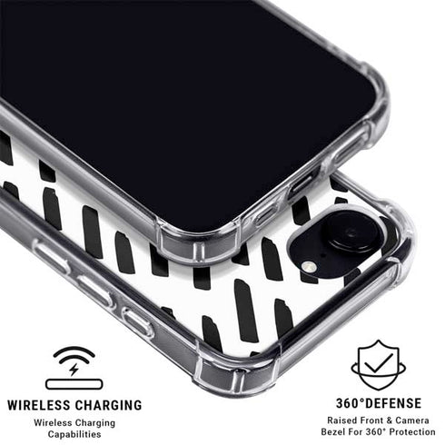 Black Dash iPhone 16e Clear Case