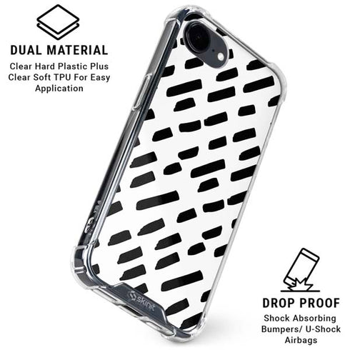 Black Dash iPhone 16e Clear Case