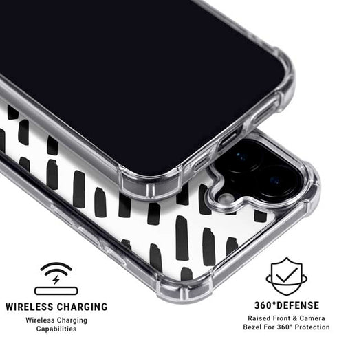 Black Dash iPhone 17 Clear Case