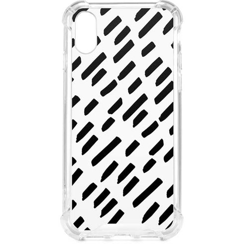 Black Dash iPhone XS Clear Case