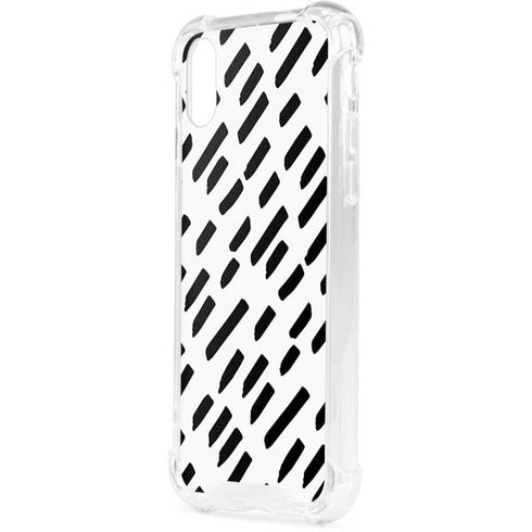 Black Dash iPhone XS Clear Case