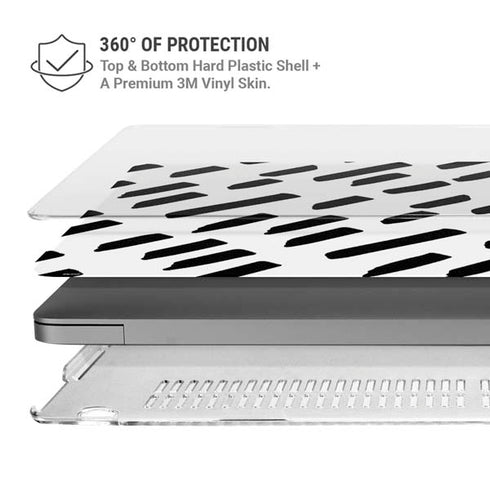 Black Dash MacBook Pro 14in (2021-24) Case plus Skin