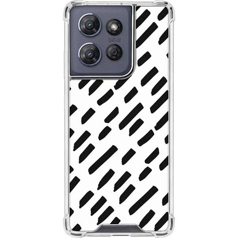 Black Dash Moto G 5G (2025) Clear Case