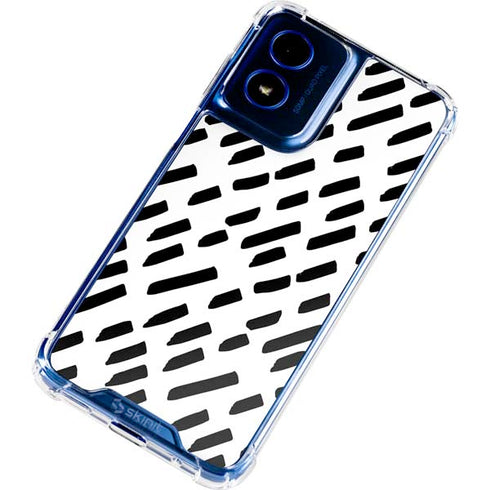Black Dash Moto G Play 4G (2024) Clear Case