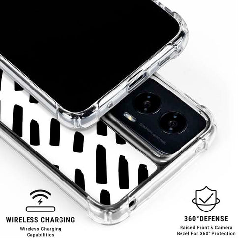 Black Dash Moto G Power 5G (2024) Clear Case