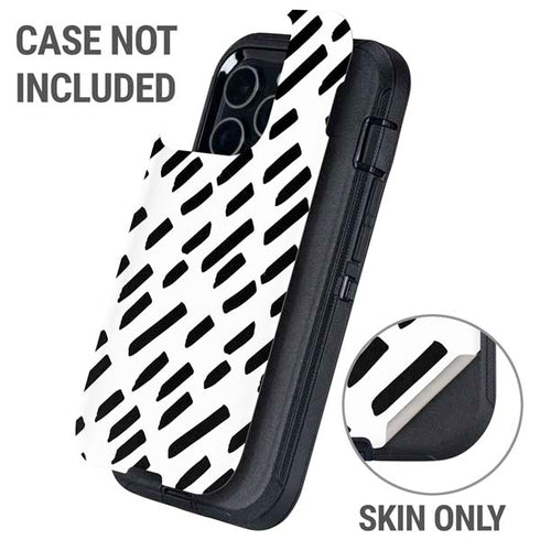 Black Dash Otterbox Defender iPhone Skin