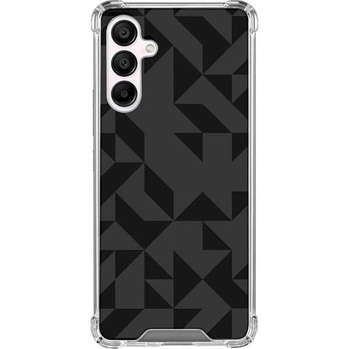 Black Geometric Galaxy A16 5G Clear Case