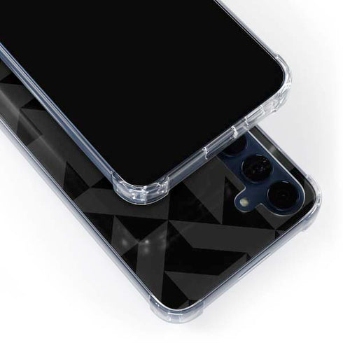 Black Geometric Galaxy A35 5G Clear Case