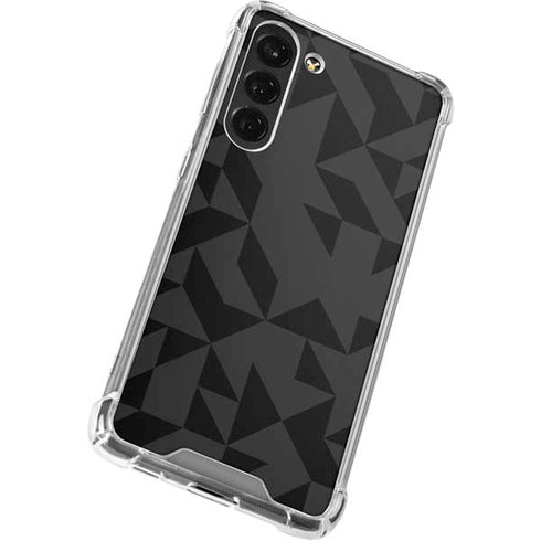 Black Geometric Galaxy S24 FE Clear Case