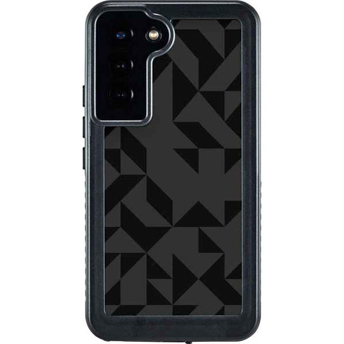 Black Geometric Galaxy S24 Plus Waterproof Case