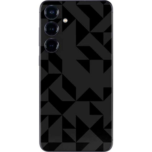 Black Geometric Galaxy S25 Skin