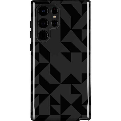 Black Geometric Galaxy Cases