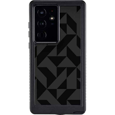 Black Geometric Galaxy S24 Ultra Waterproof Case