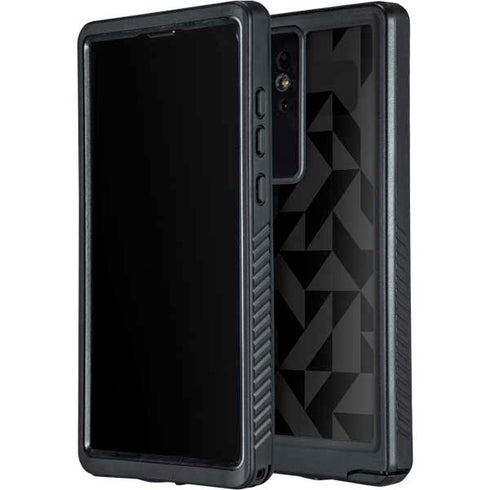Black Geometric Galaxy S24 Ultra Waterproof Case