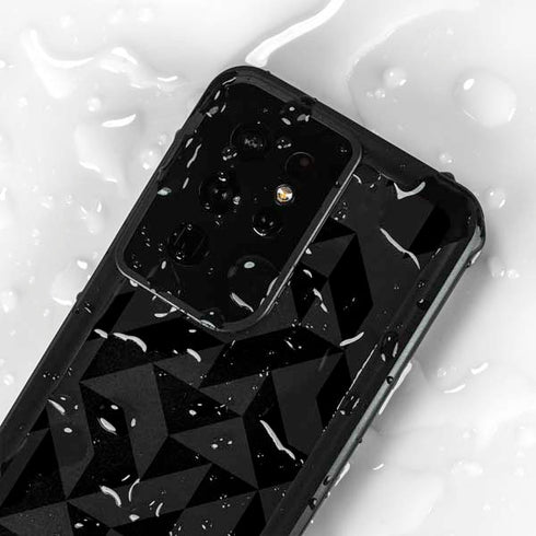Black Geometric Galaxy S24 Ultra Waterproof Case